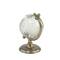 9" Contemporary White Glass Globe with Aluminum Base